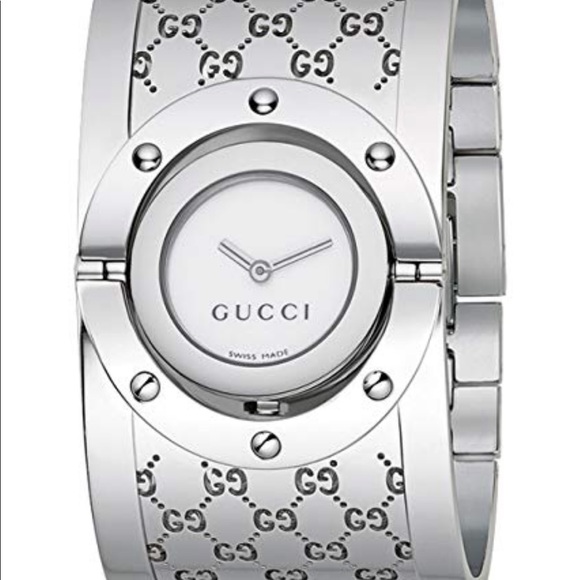 100% Real GUCCI Women’s Twist Bangle Watch - Picture 3 of 8